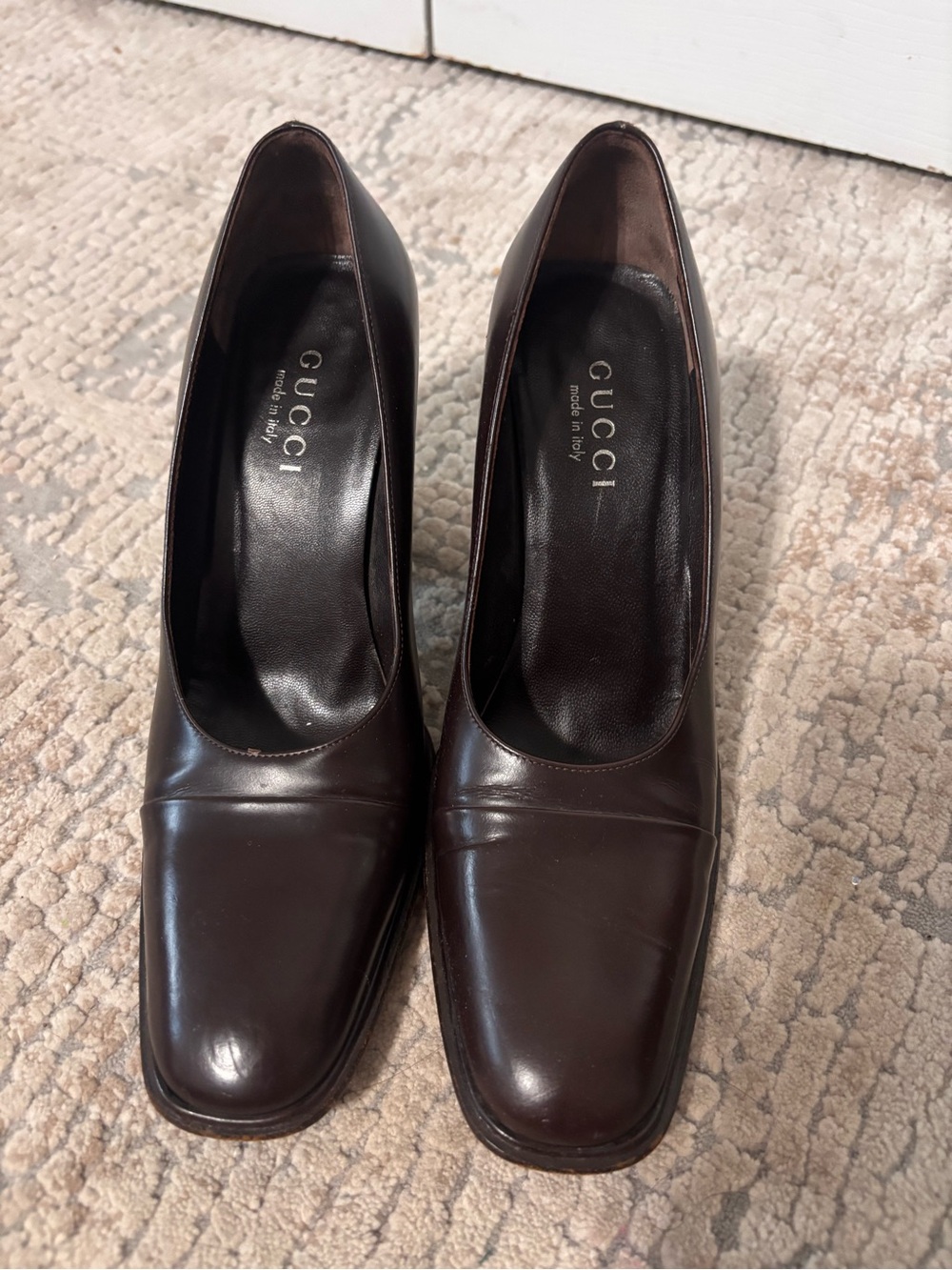 Vintage Gucci Women's Dark Brown Leather Pumps size 8